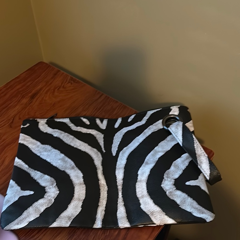 Chic Zebra Print Clutch Bag